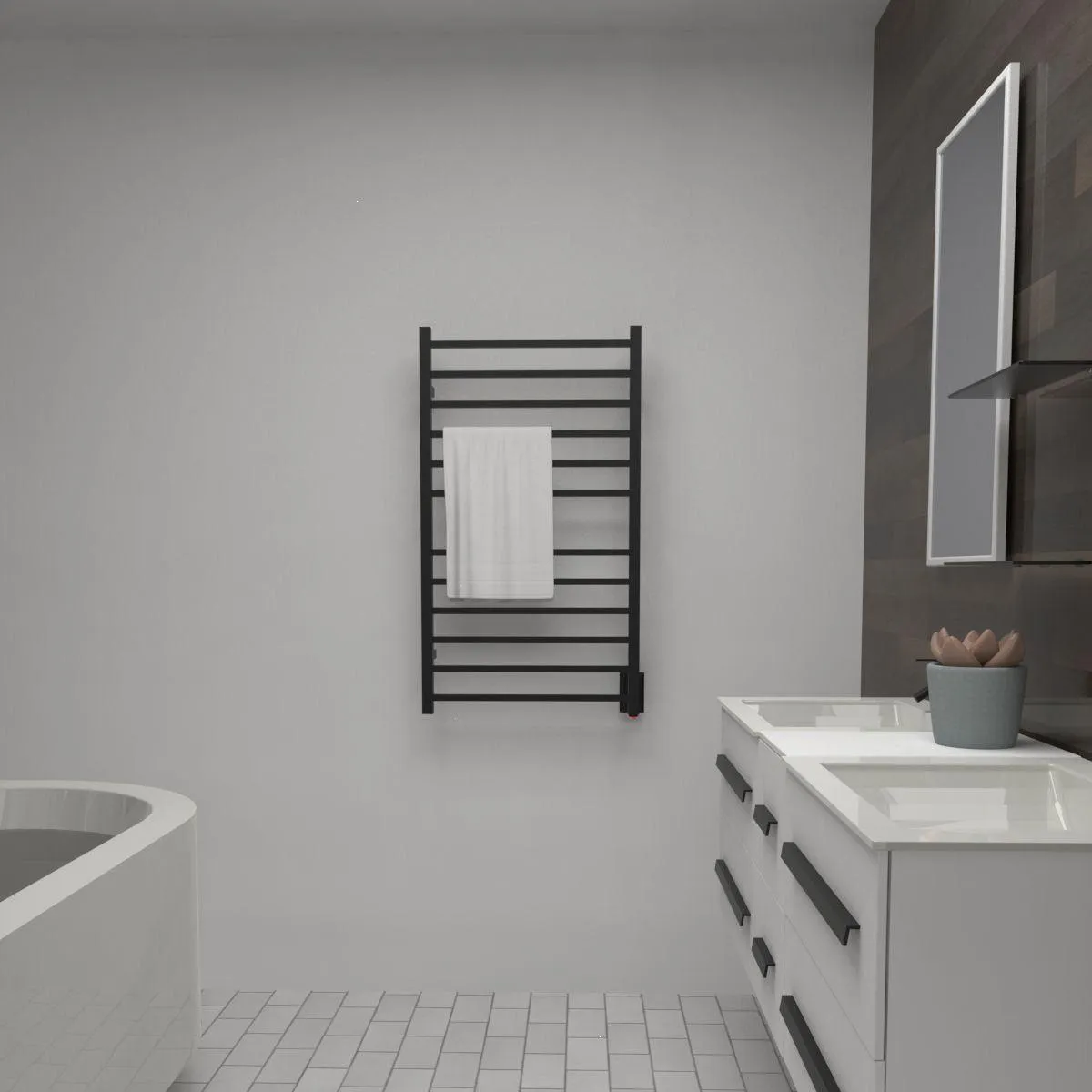 Amba Radiant Large Square Plug-in and Hardwired Towel Warmer - 23.6"w x 41.3"h