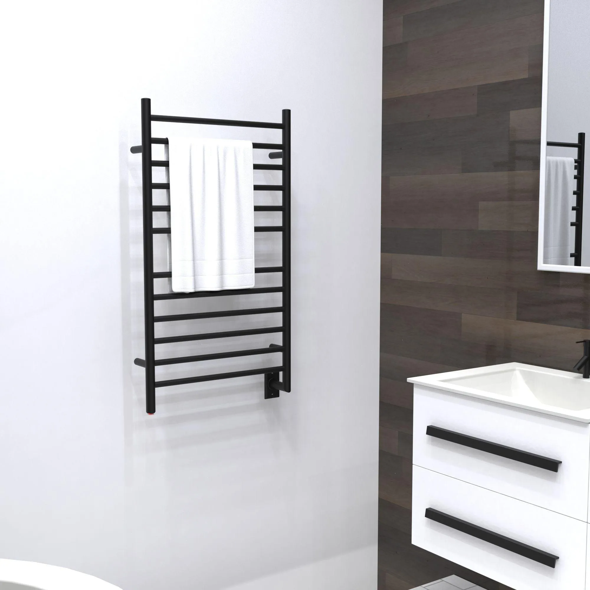 Amba Radiant Large Straight Plug-in and Hardwired Towel Warmer - 23.6"w x 41.3"h