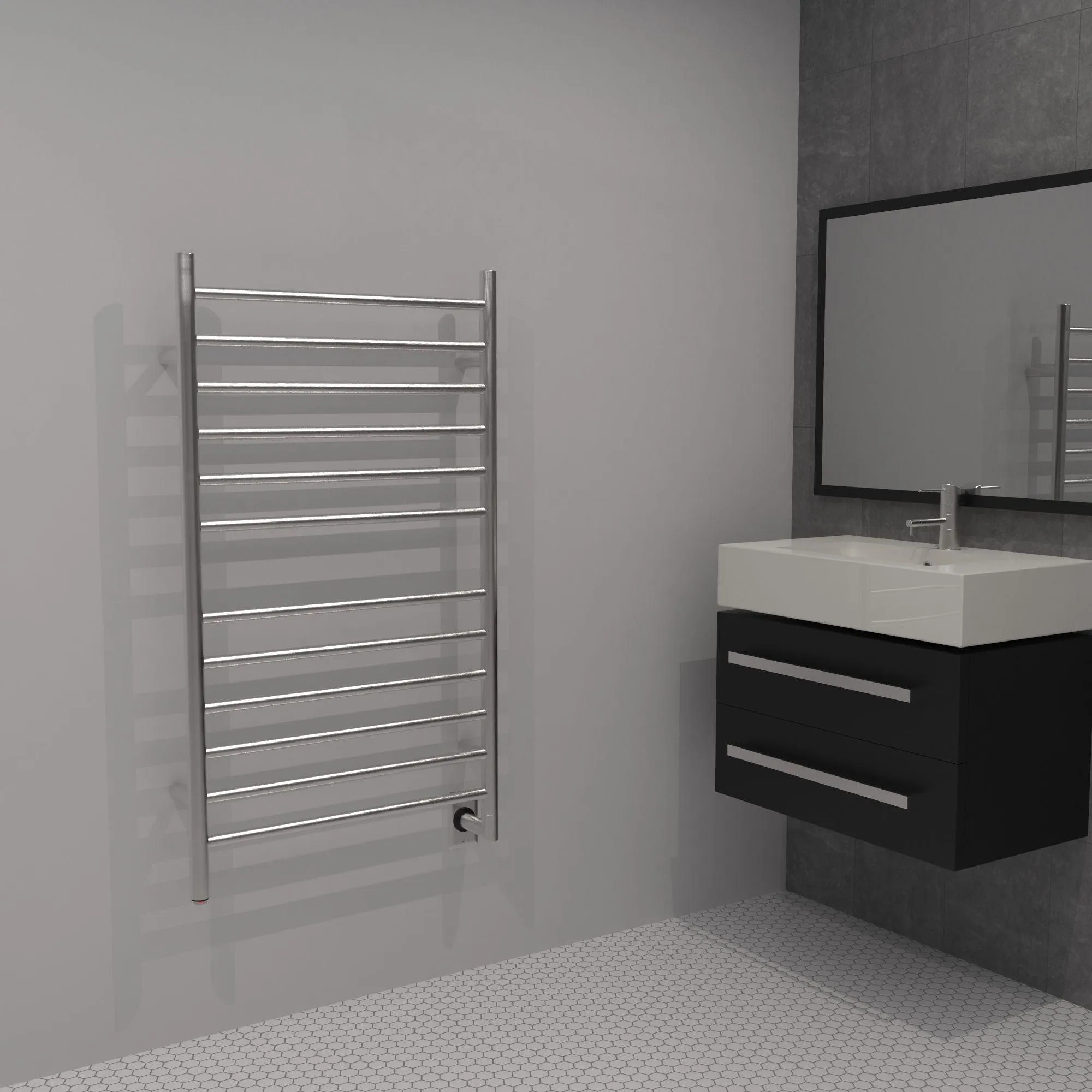 Amba Radiant Large Straight Plug-in and Hardwired Towel Warmer - 23.6"w x 41.3"h