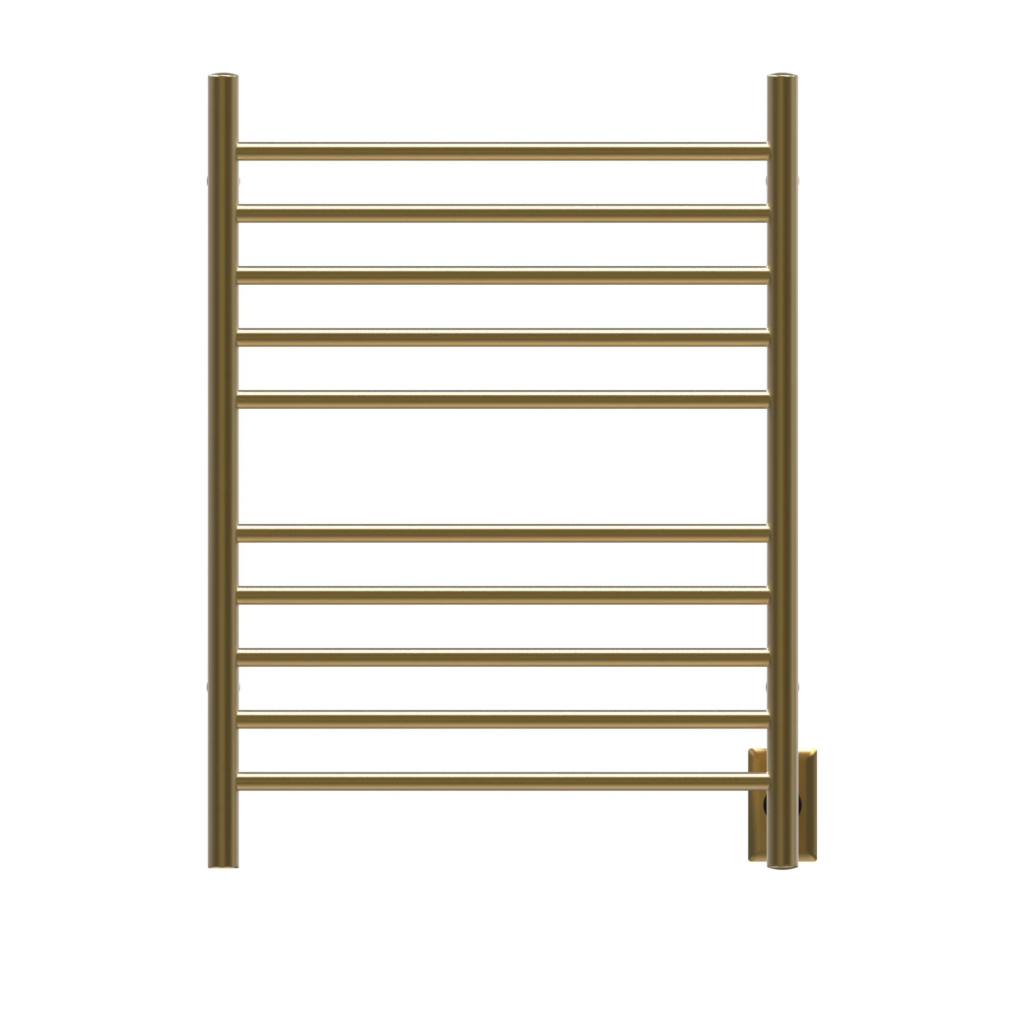 Amba RWH-SSB Radiant Hardwired   Plug-in Combo Straight 10 Bar Towel Warmer in Satin Brass