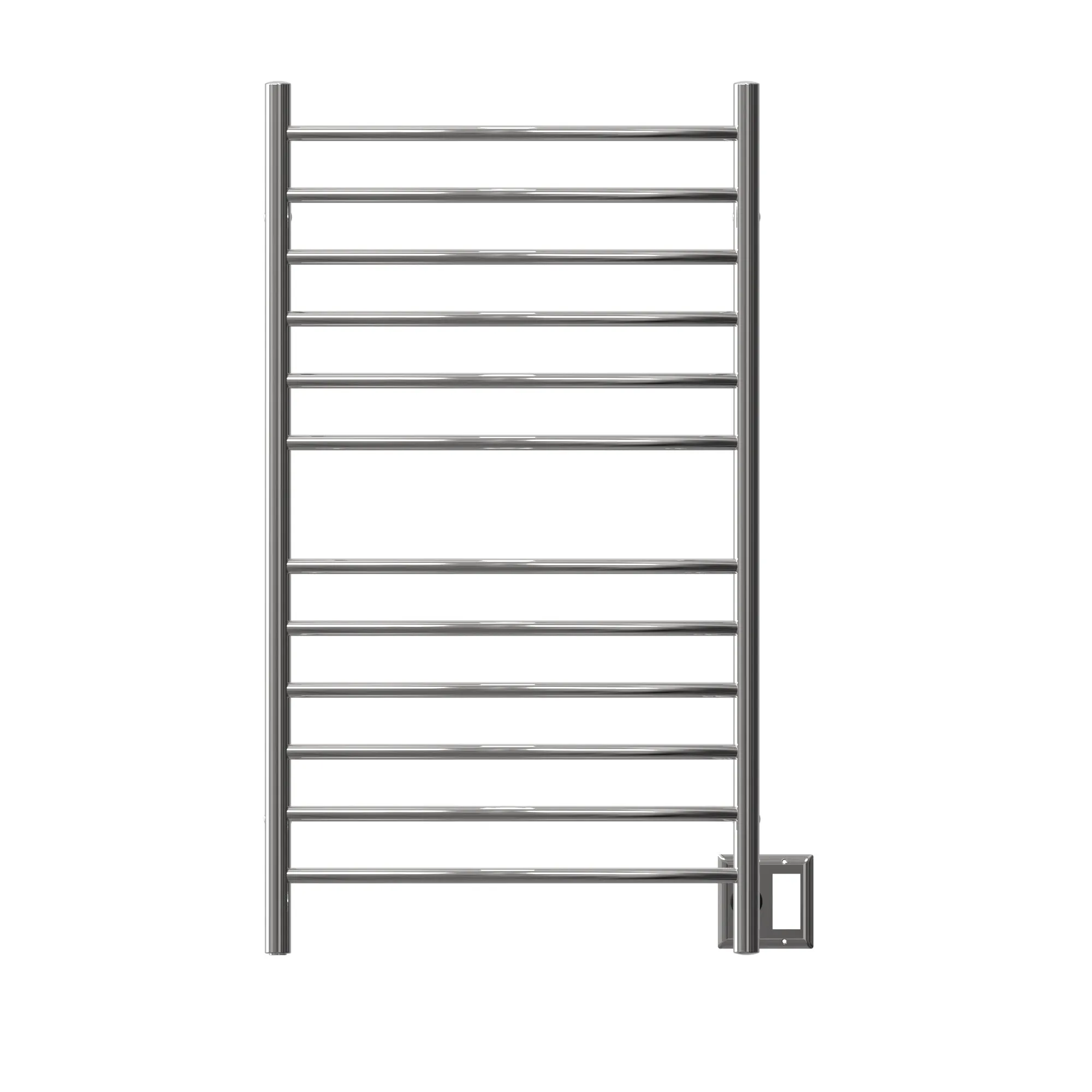 Amba RWHL-CP Radiant Large Hardwired   Plug-in Combo Curved 12 Bar Towel Warmer in Polished