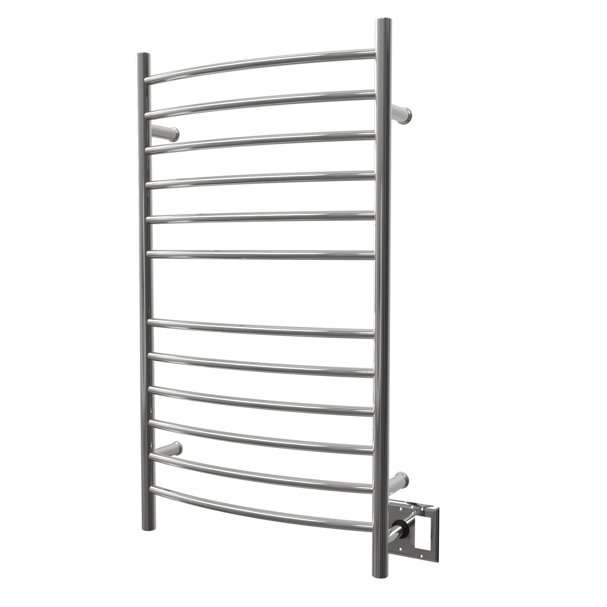 Amba RWHL-CP Radiant Large Hardwired   Plug-in Combo Curved 12 Bar Towel Warmer in Polished