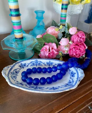 Antique Oval Dish Blue & White  - Burgess and Leigh Middleport Pottery