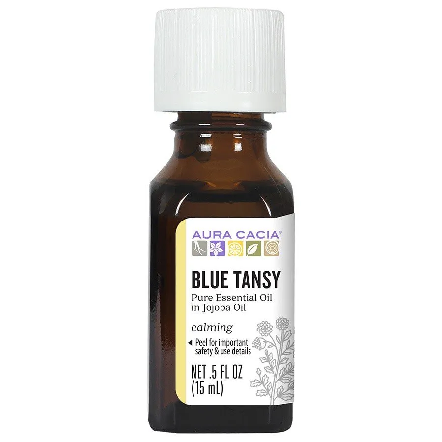 Aura Cacia Precious Essentials Blue Tansy (In Jojoba) .5 fl oz (15 mL) Oil