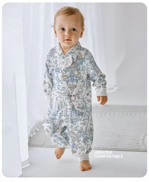 Baby Dreamland Garden Blue Long Sleeve Crawl Suit