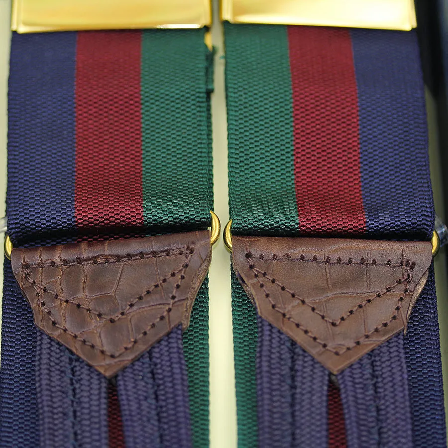 Barathea Braces - Navy / Burgundy / Forest Green