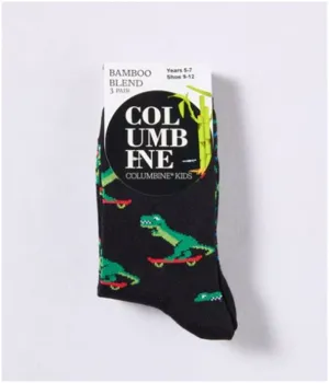 Boy's Bamboo Socks 3 Pack - Skating Dino