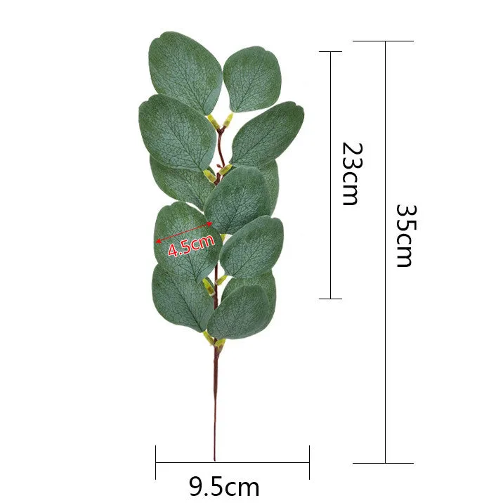 Bulk 13.7" 10 Pcs Fake Eucalyptus Leaves Stems Plant Wholesale