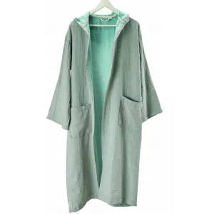 Dervis Muslin Bathrobe Green