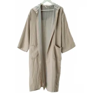 Dervis Muslin Bathrobe Natural