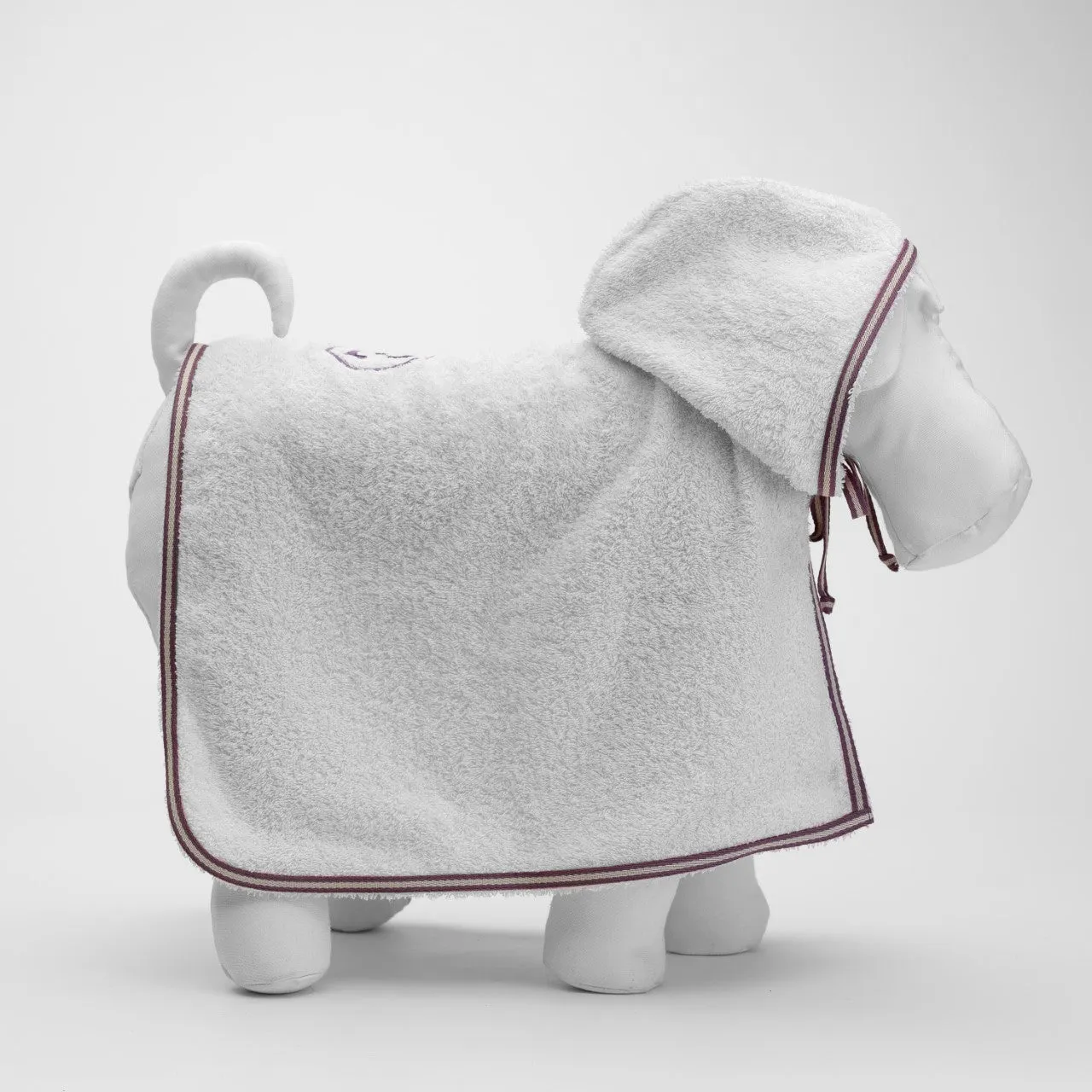 Emma Firenze Dog Bathrobe in Pearl Grey or Navy