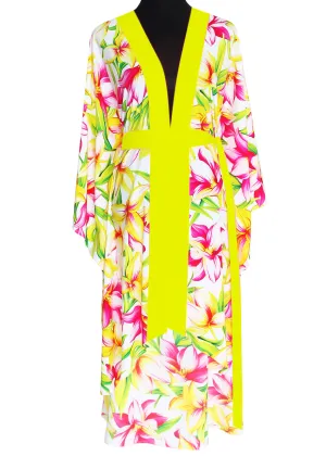 Euphoria – Floral Love Kimono (Neon Yellow)