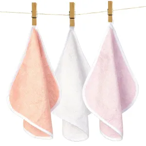 Fancy Fluff Pack of 3 Bamboo Cotton Washcloth- Pink