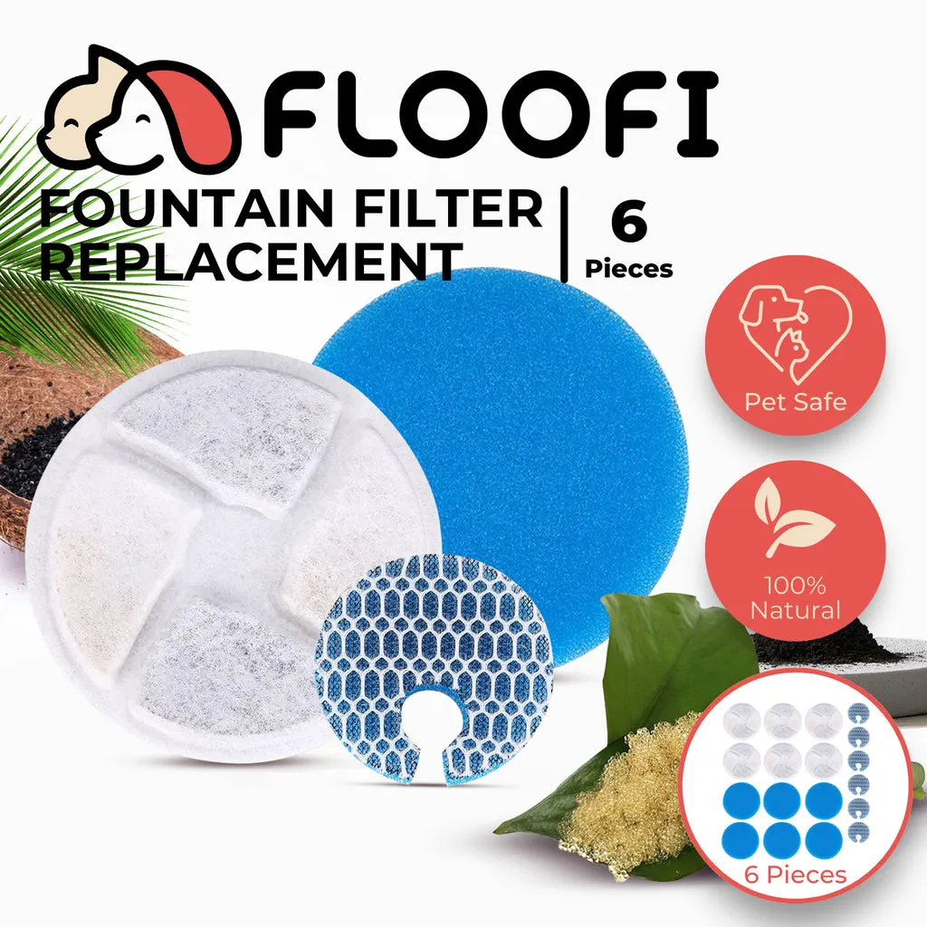 Floofi Pet Water Fountain 2L Filter 6Pcs Per Pack  for 115-FT