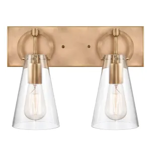 Gabby 15" 2 Light Vanity Light in Brass