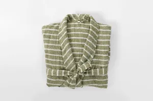 Juno Stripe Robe Basil