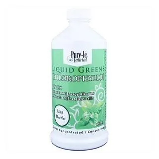 Liquid greens chlorophyll super concentrate