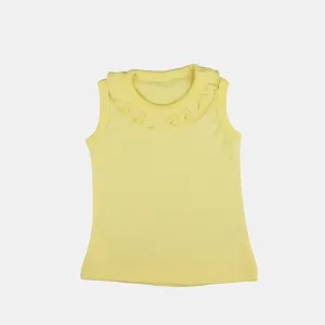 Little Miss Sunshine Sleeveless Soft Jersey Tank Top with Frill