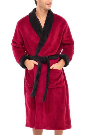 Men's Classic Winter Robe, Plush Fleece Bathrobe