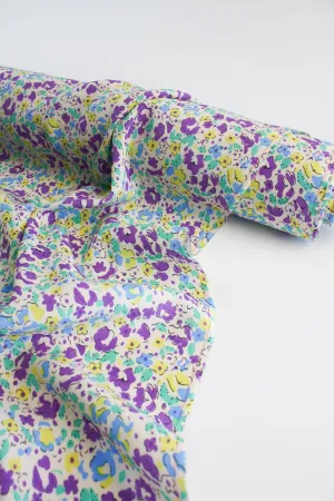 Midori - Printed Viscose Crepe | Grape