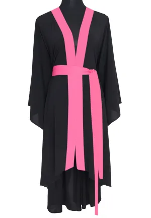 Monochrome - Black Kimono (Neon Pink)