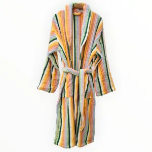 Natural Cotton Hand-Woven Unisex One Size Terry Towel Bathrobe