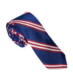 Navy Repp Stripe Necktie