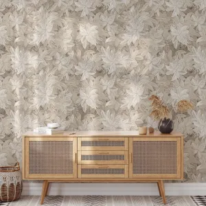 Neutral Tones Foliage Wallpaper