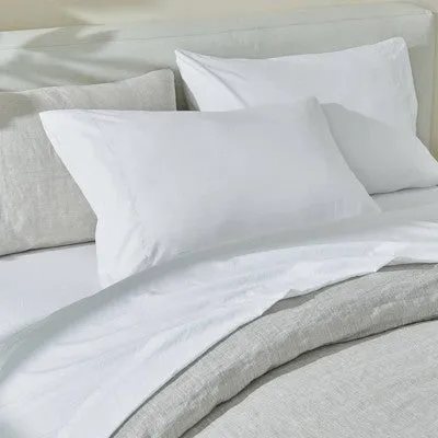 New - Patina Vie King Easy Care Solid Sheet Set Fresh White