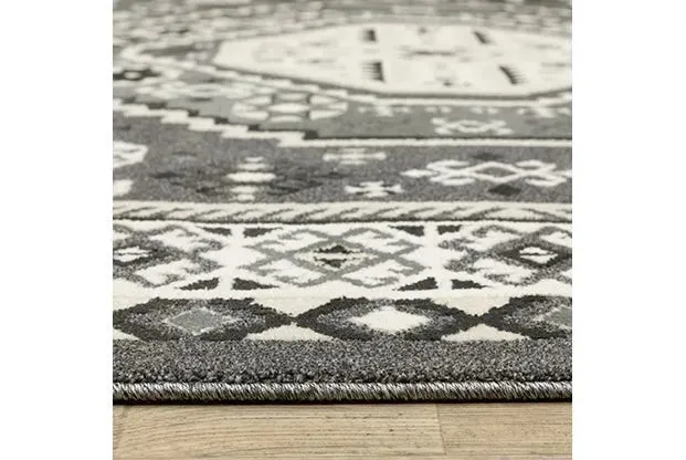 Raylan RAY02 Grey/Ivory Rug