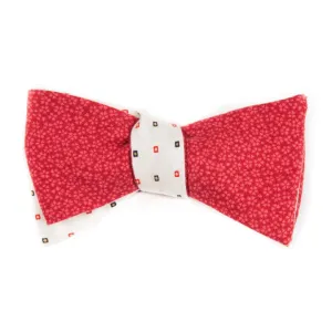 Red Poppy Remix Reversible Bow Tie