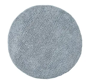 Reed Toggle 1700GSM Polyester 90cm Round Bath Mat Blue