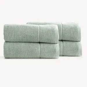 Renee Taylor Cambridge Textured 4 Piece Eucalyptus Bath Sheet Pack