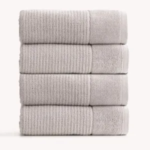 Renee Taylor Cambridge Textured 4 Piece Pumice Stone Bath Towel Pack