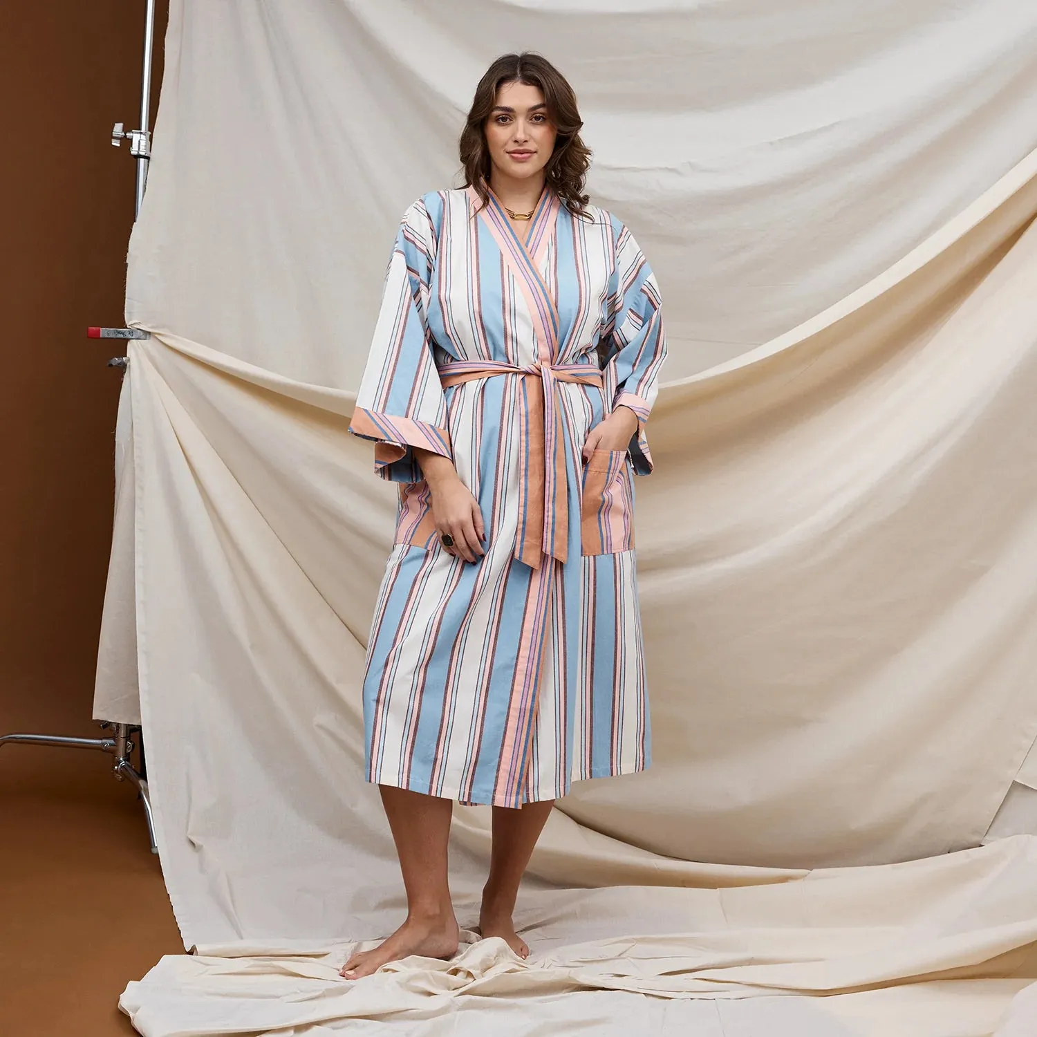 Sage x Clare Samode Cotton Robe