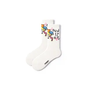 Street Soul All-season Women White Crew Socks