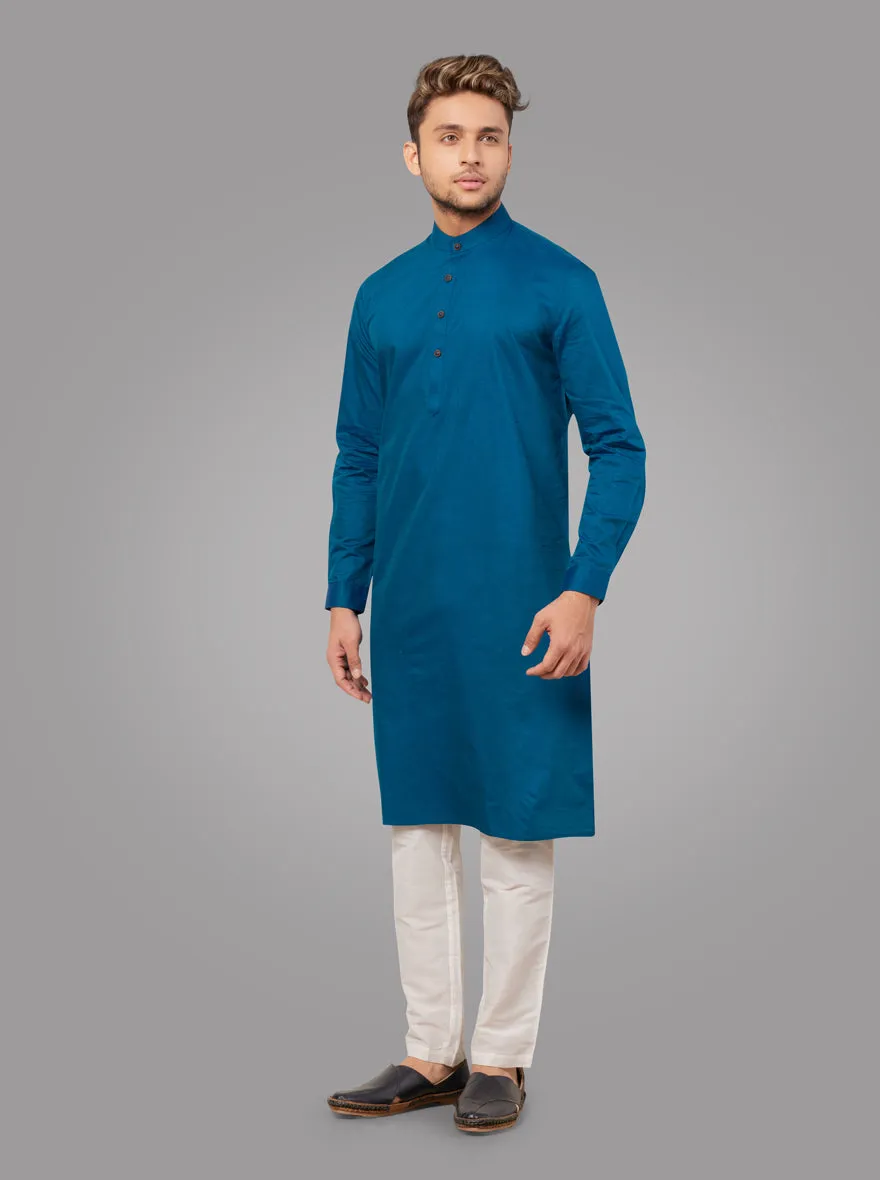 Teal Blue Modi Kurta | JadeBlue