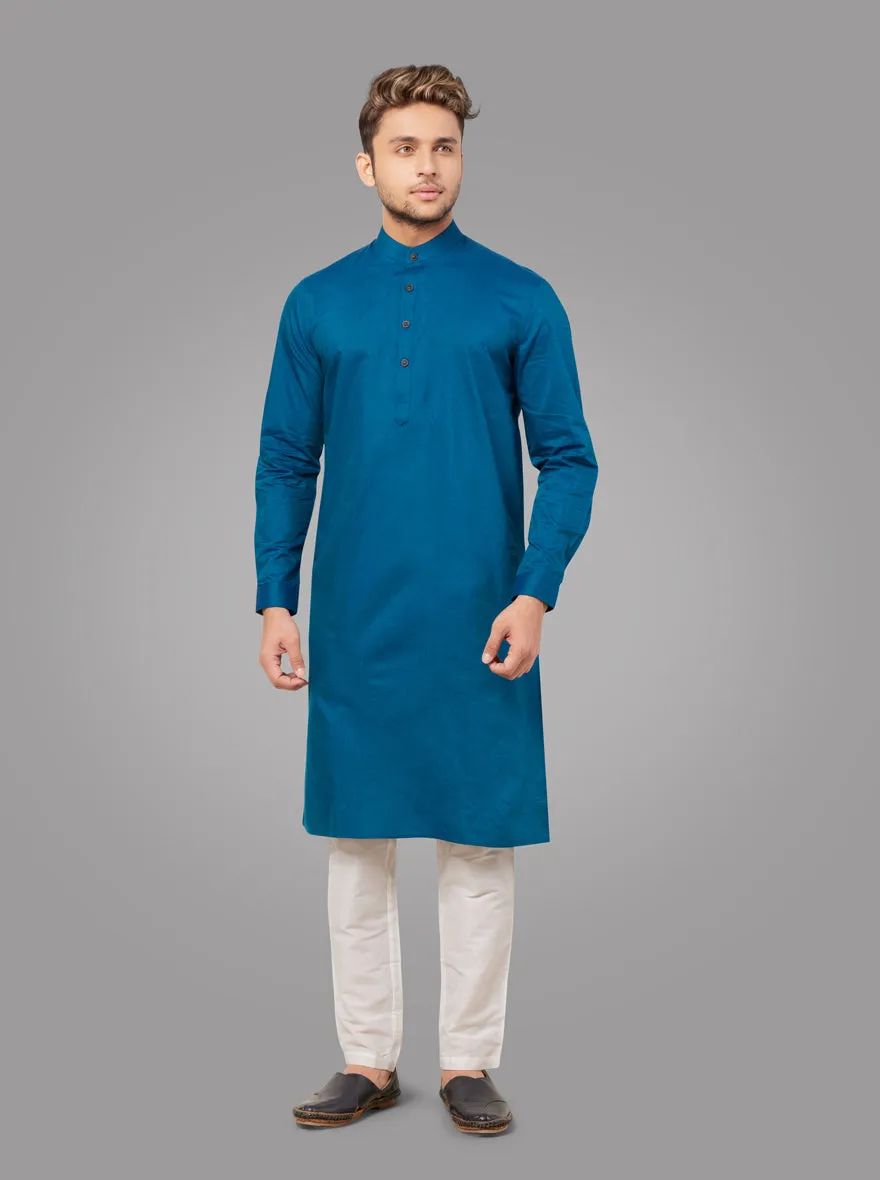 Teal Blue Modi Kurta | JadeBlue