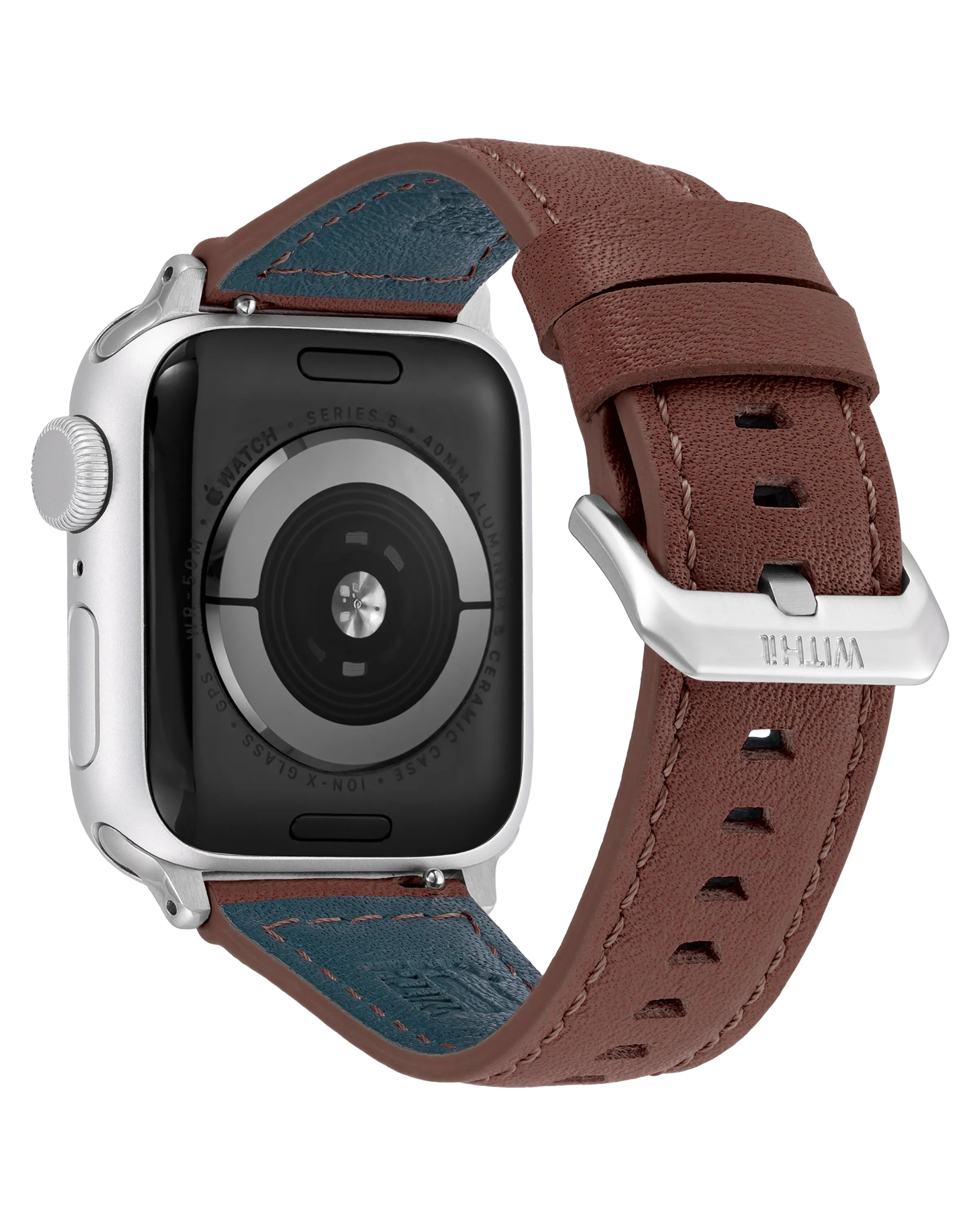 Traditional Leather Bombe Edge Strap for Apple Watch®