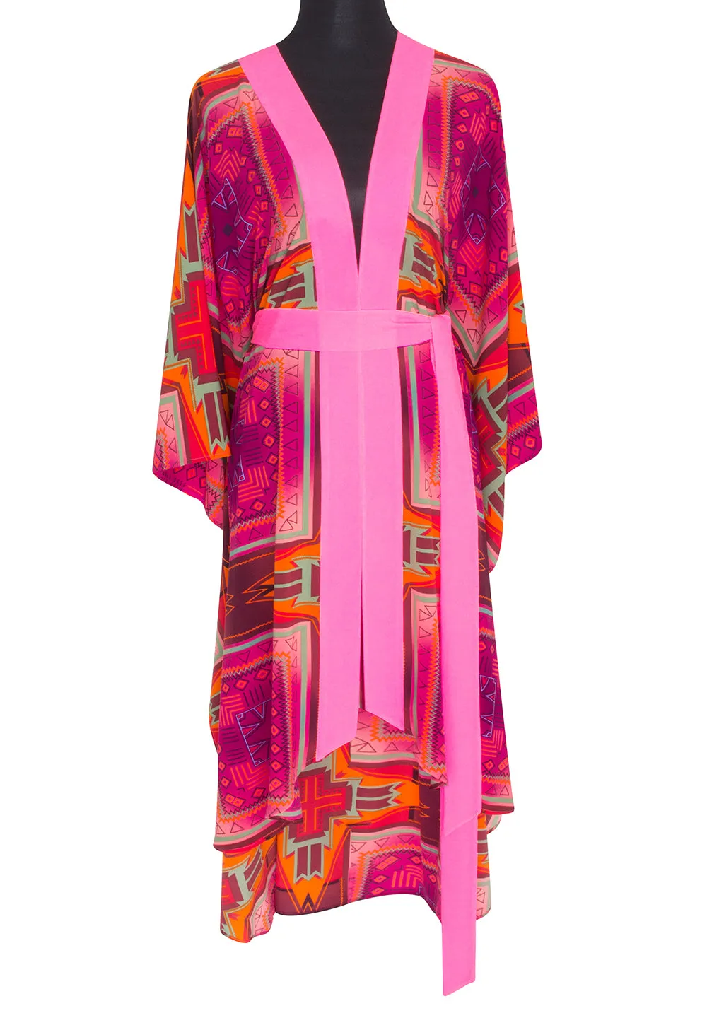 Tribal - Pink Kimono Evil Eye (Neon Pink)