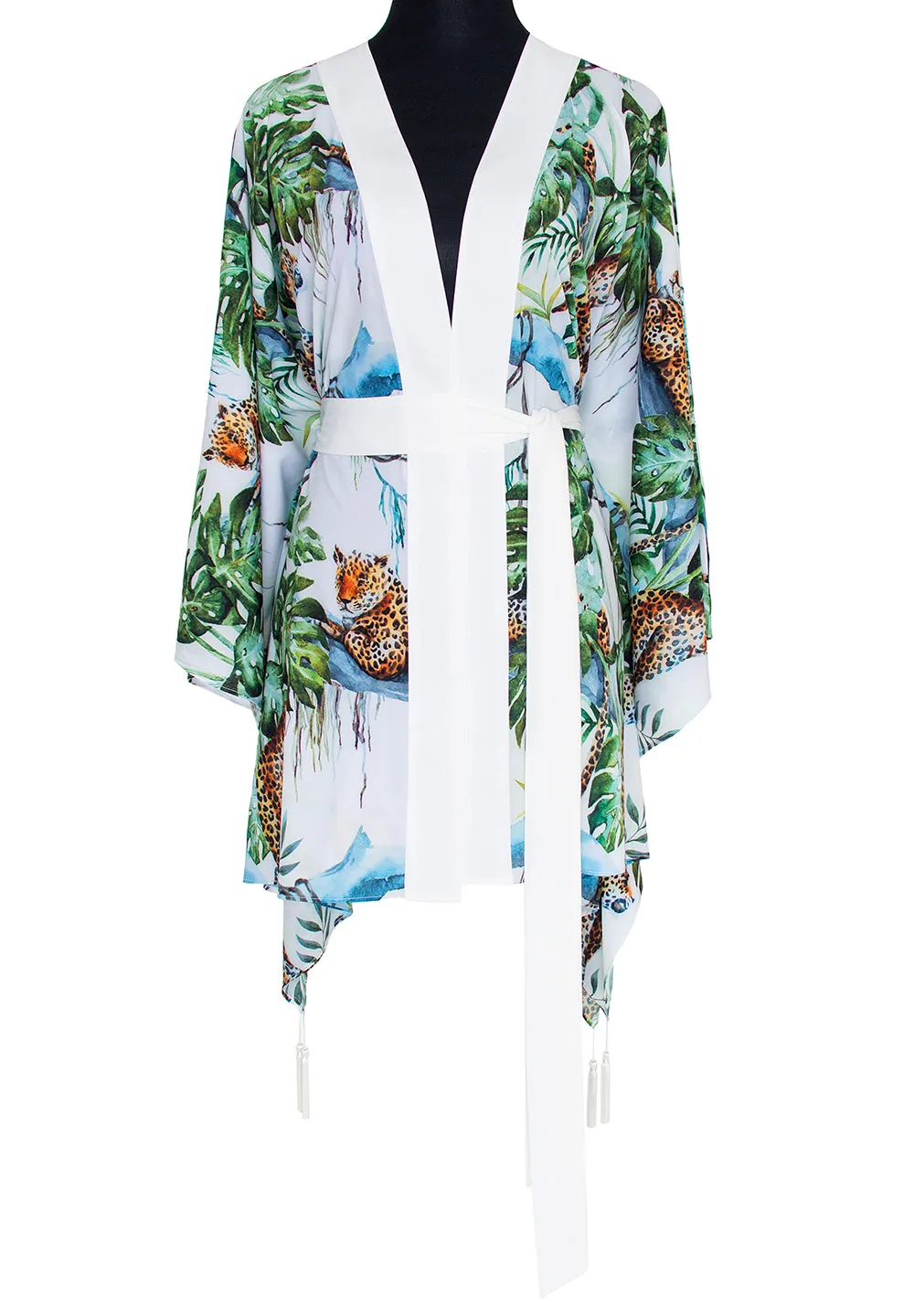 Tropics - Jaguar Kimono (Off-White)