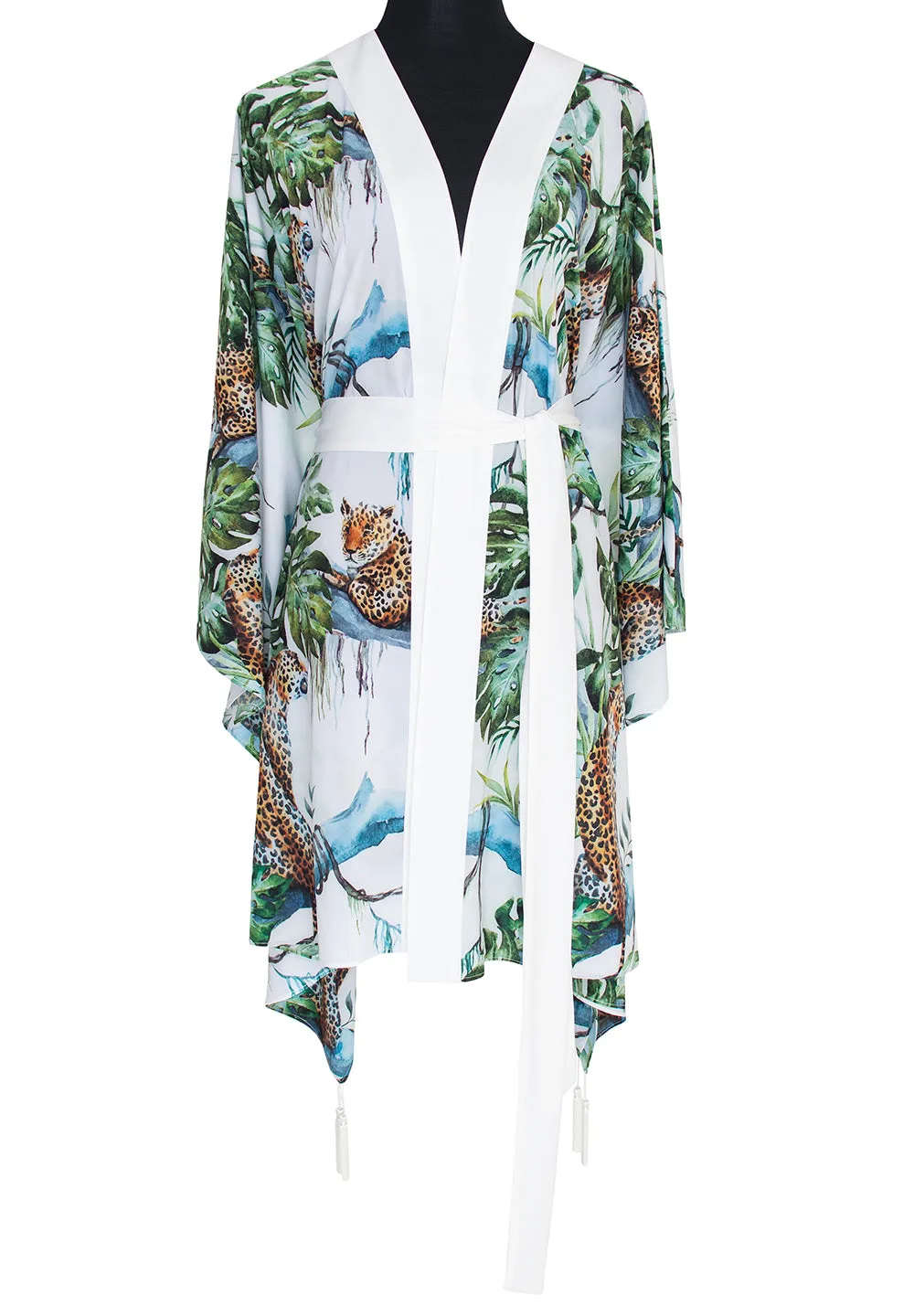 Tropics - Jaguar Kimono (Off-White)