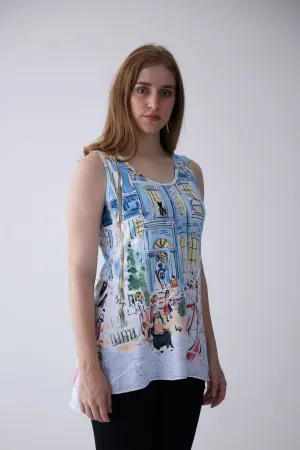 Vue de la ville Cotton sleeveless top