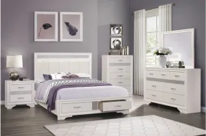 White Luster Bedroom Collection