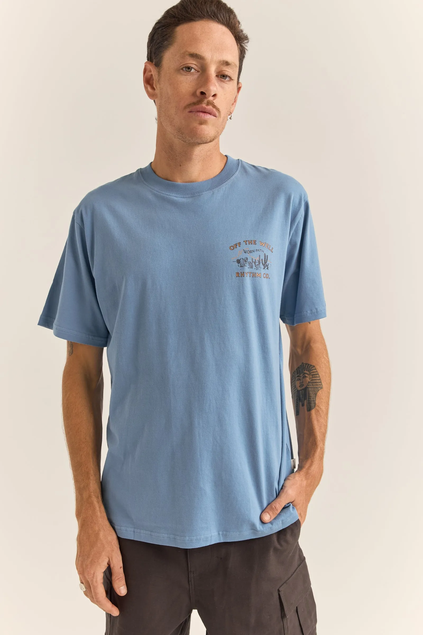 Worn Path Ss T-Shirt Sea Blue