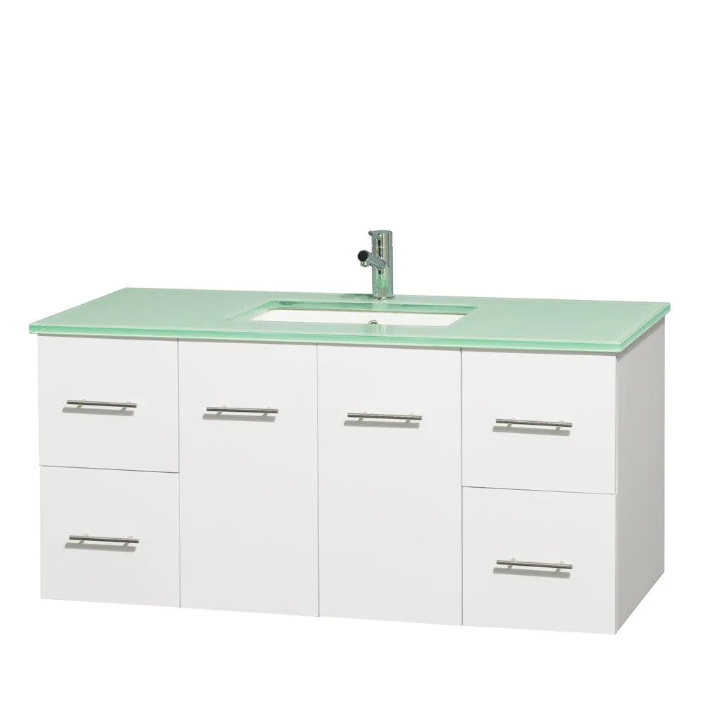 WYNDHAM COLLECTION Centra 48-inch single bathroom vanity set - White