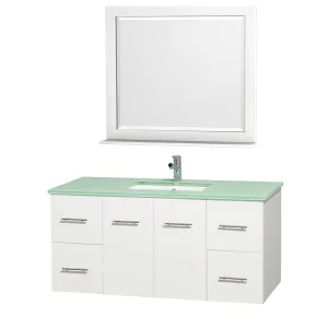 WYNDHAM COLLECTION Centra 48-inch single bathroom vanity set - White